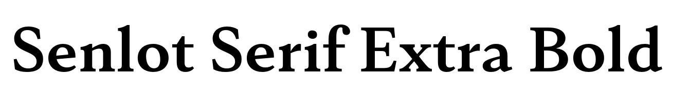 Senlot Serif Extra Bold